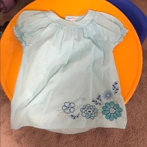 classic flowered baby blue shirt